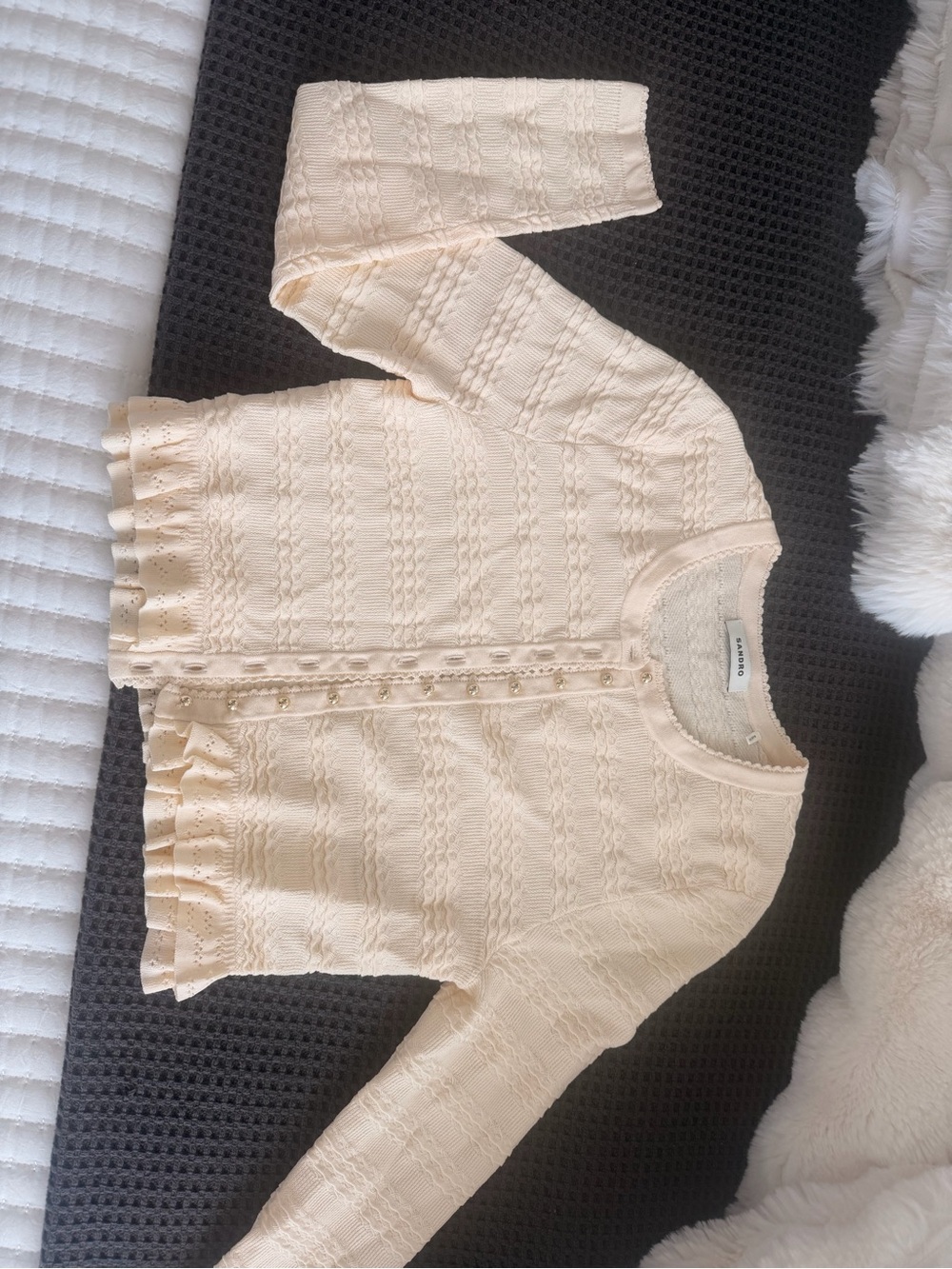 Sandro Croped Filled Cardigan